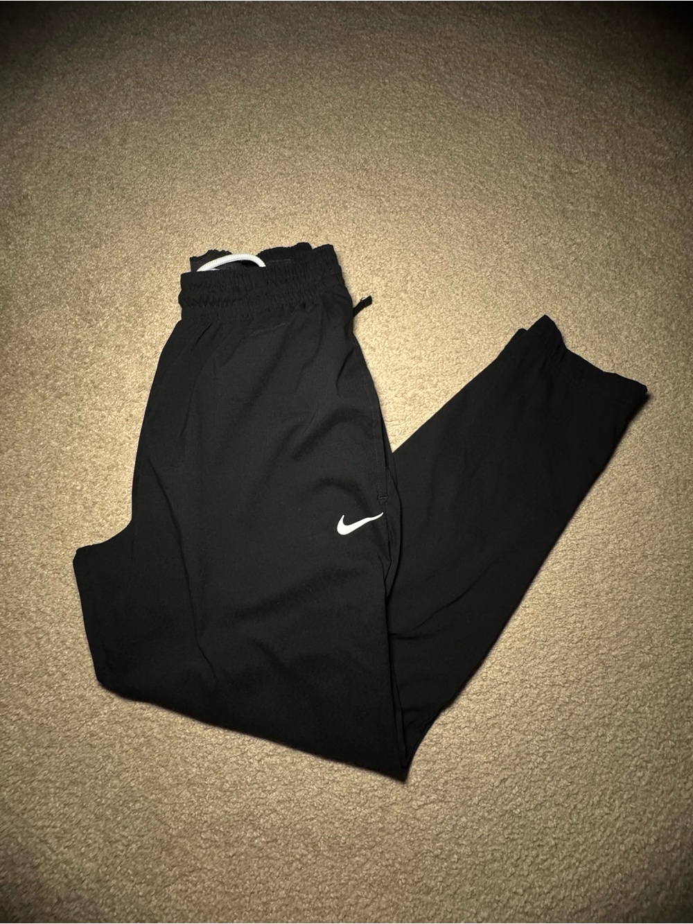 Nike Black Sweatpants/Windbreaker with White Swoosh